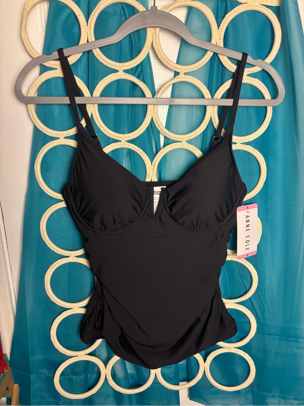 Anne Cole Solid Black Underwire Swim Tankini Top NWT SIZE SMALL - Picture 12 of 12